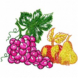 Grapes Embroidery Design 3 Grapes Embroidery Design 3